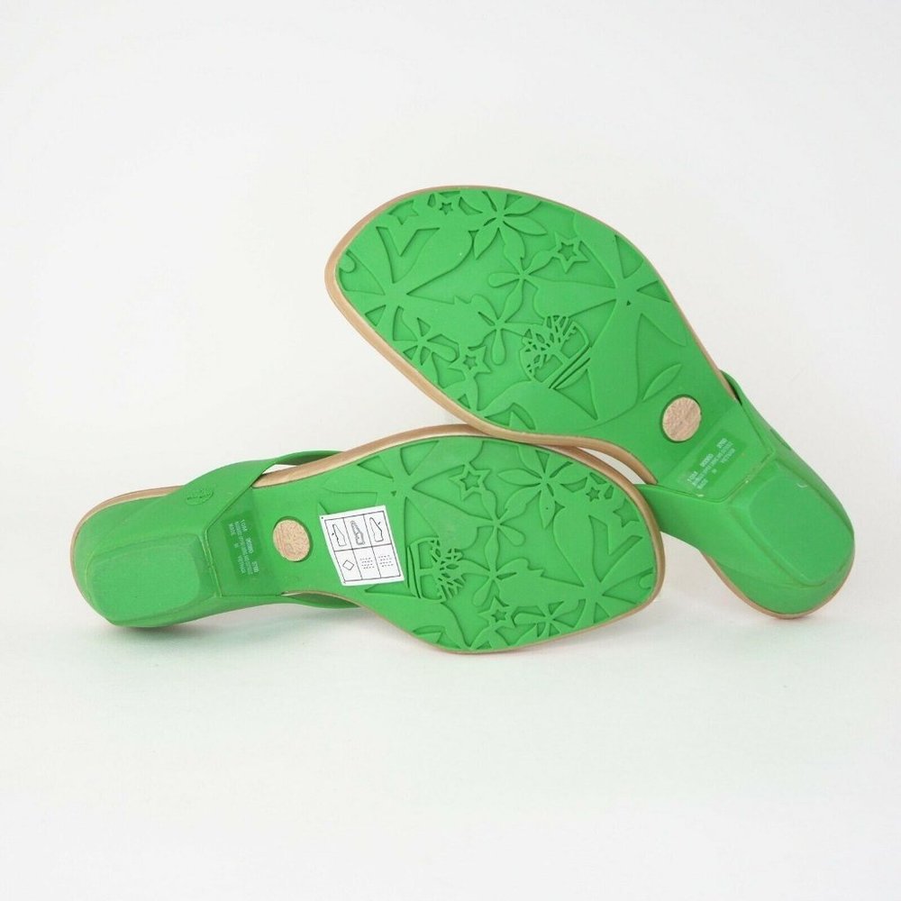 Timberland Flirtatious Thong Women Sandal Green Rubber Comfort Sz 8 - Picture 8 of 11